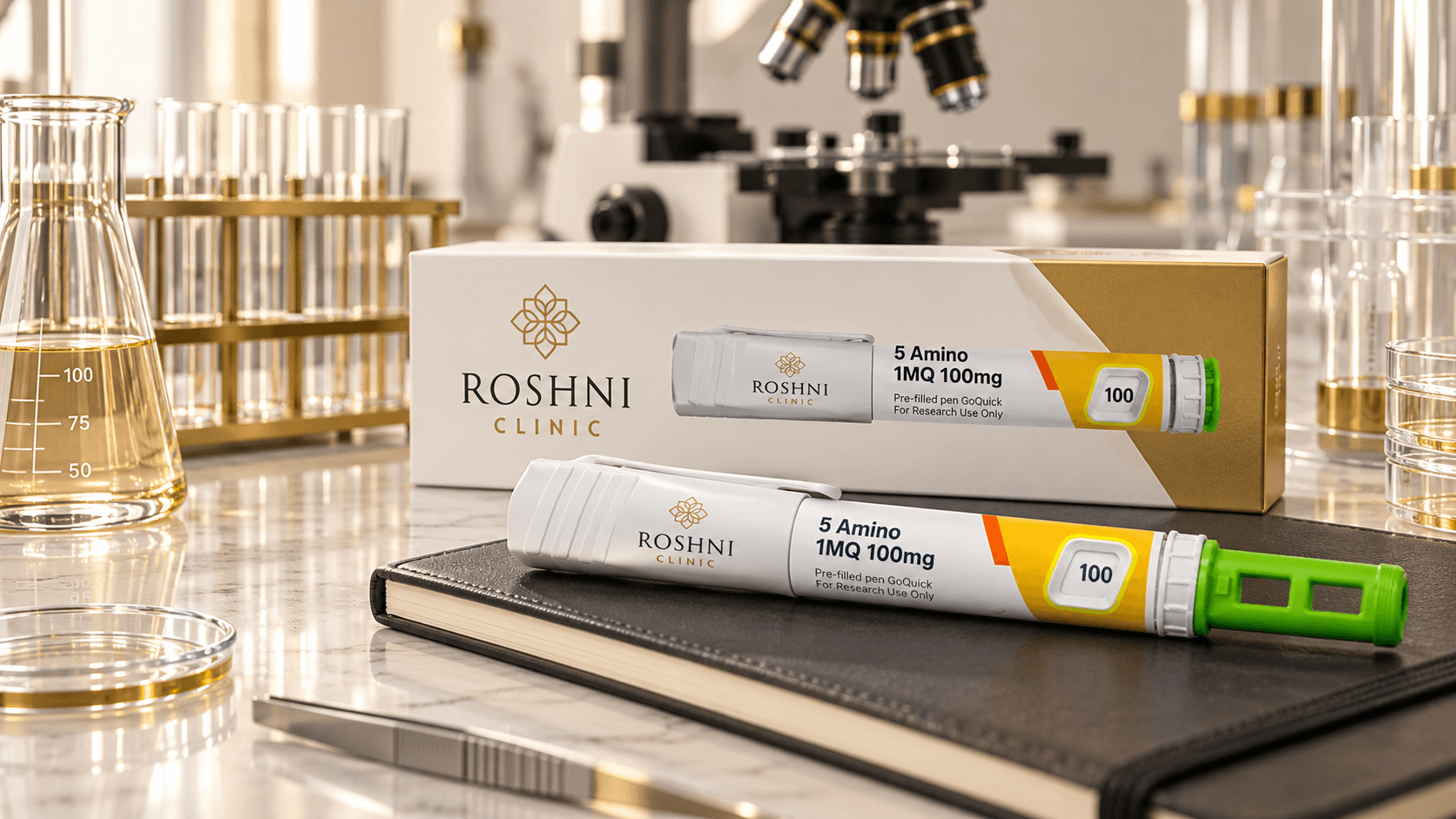 Research pen in a lab